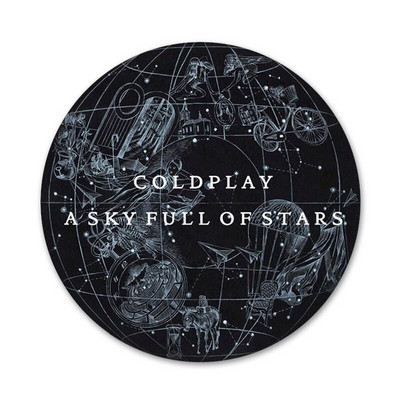 58mm Ghost Stories Coldplay vzorovaný odznak brošňa špendlíky doplnky na oblečenie batoh dekorácia darček