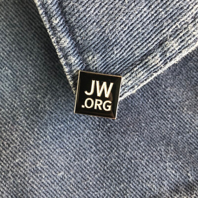 JW. ORG sagės smeigtukai Gamintojo minkštas emalis su epoksidine 15 mm metaliniais ženkleliais vyrams kostiumas JW ženklelis kuprinės striukės priedas