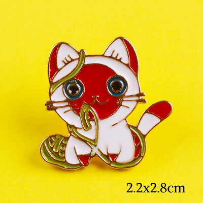 Animacinis filmas Kaukės katės Smeigtukai Ženkliukai drabužiams ant marškinėlių Kuprinės Striukės Cinko lydinio Metalas Mieli gyvūnėliai Atvartas segės Sagės Dovana