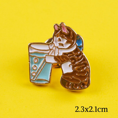 Animacinis filmas Kaukės katės Smeigtukai Ženkliukai drabužiams ant marškinėlių Kuprinės Striukės Cinko lydinio Metalas Mieli gyvūnėliai Atvartas segės Sagės Dovana