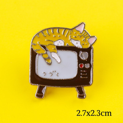 Animacinis filmas Kaukės katės Smeigtukai Ženkliukai drabužiams ant marškinėlių Kuprinės Striukės Cinko lydinio Metalas Mieli gyvūnėliai Atvartas segės Sagės Dovana