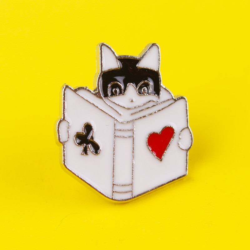 Animacinis filmas Kaukės katės Smeigtukai Ženkliukai drabužiams ant marškinėlių Kuprinės Striukės Cinko lydinio Metalas Mieli gyvūnėliai Atvartas segės Sagės Dovana