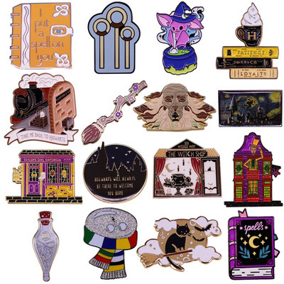 C1268 Collection Magic Movie Kemény zománctű kitűző hátizsák táska gallér hajtókátű Dekoráció Ékszer Ajándékok Barátoknak