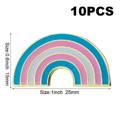 10 bucăți o mulțime de insignă Rainbow Pride Transgender Aromantic Fruid Pride Rainbow Sun Set Nonbinar Asexual Badge Broșă pentru rever