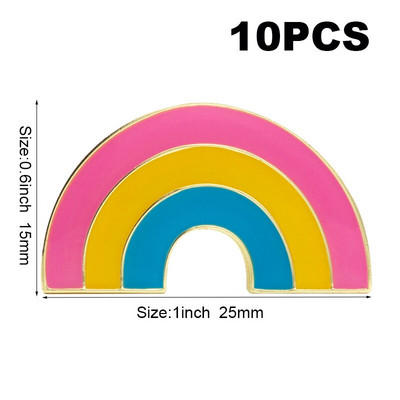 10 bucăți o mulțime de insignă Rainbow Pride Transgender Aromantic Fruid Pride Rainbow Sun Set Nonbinar Asexual Badge Broșă pentru rever