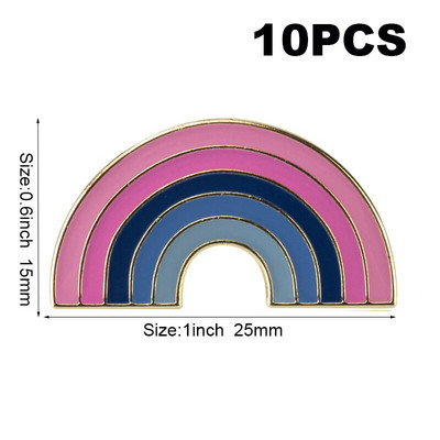 10 bucăți o mulțime de insignă Rainbow Pride Transgender Aromantic Fruid Pride Rainbow Sun Set Nonbinar Asexual Badge Broșă pentru rever