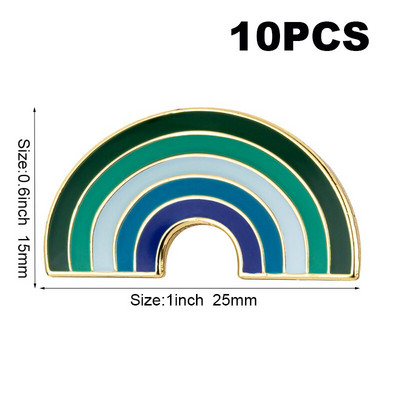 10 bucăți o mulțime de insignă Rainbow Pride Transgender Aromantic Fruid Pride Rainbow Sun Set Nonbinar Asexual Badge Broșă pentru rever