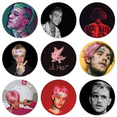 Lil Peep Ikony Odznaky Dekorácia Brošne Kovové Odznaky Na Oblečenie Batoh Dekorácia 58mm