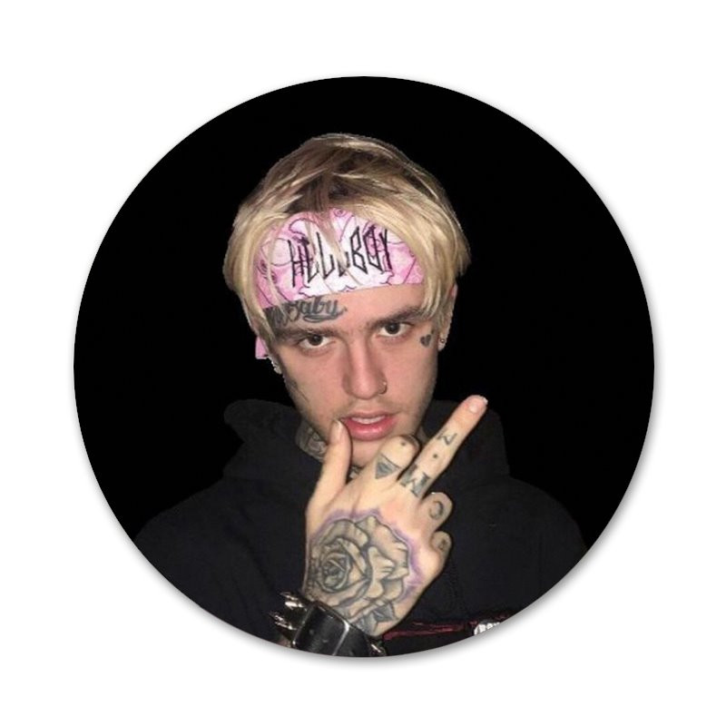 Lil Peep Ikony Odznaky Dekorácia Brošne Kovové Odznaky Na Oblečenie Batoh Dekorácia 58mm