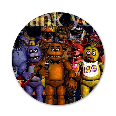 58mm Funny Sfm Fnaf Animatronics Icons Pins Insignă Decorare Broșe Insigne metalice pentru decorarea rucsacului