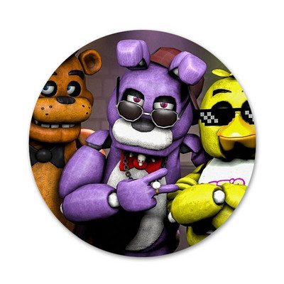 58mm Funny Sfm Fnaf Animatronics Icons Pins Insignă Decorare Broșe Insigne metalice pentru decorarea rucsacului