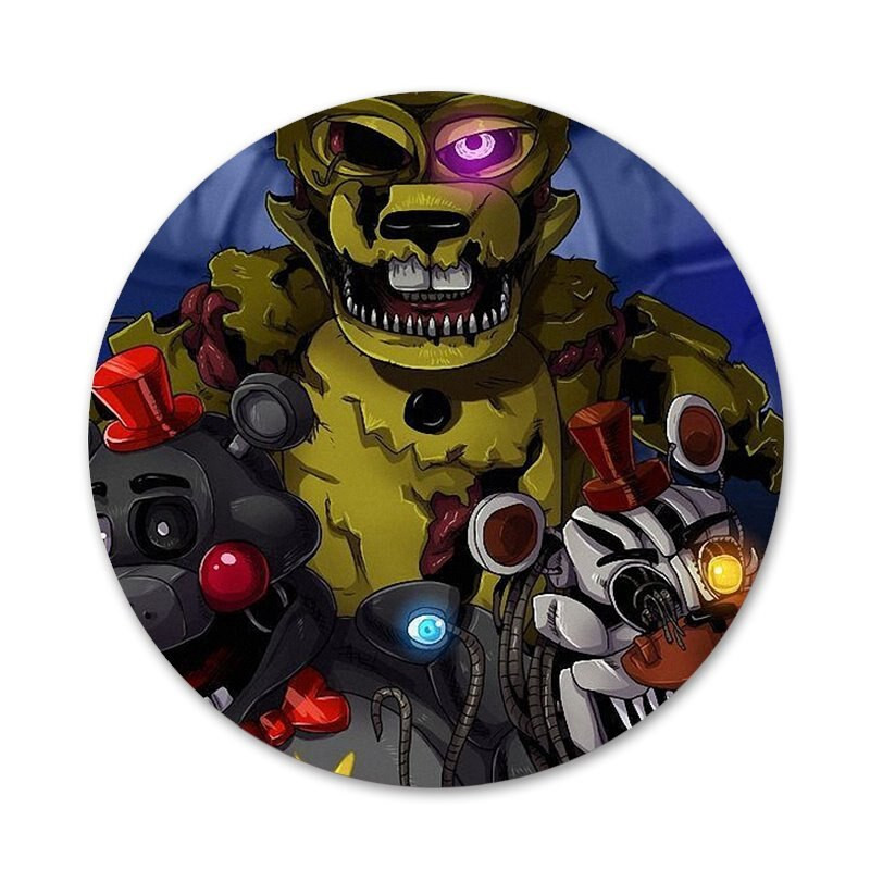58mm Funny Sfm Fnaf Animatronics Icons Pins Insignă Decorare Broșe Insigne metalice pentru decorarea rucsacului