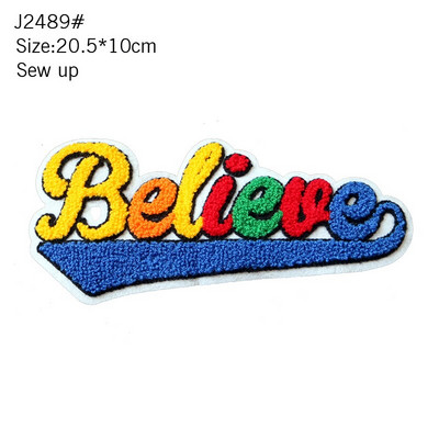 Angliška raidžių siuvinėjimo frazė PU oda dirbtinė oda 3D siuvinėjimas D kelių raštų lipdukas Drabužių bagažo lipdukas