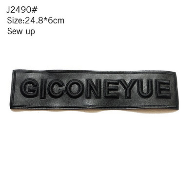 Angliška raidžių siuvinėjimo frazė PU oda dirbtinė oda 3D siuvinėjimas D kelių raštų lipdukas Drabužių bagažo lipdukas