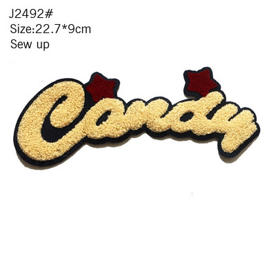 Angliška raidžių siuvinėjimo frazė PU oda dirbtinė oda 3D siuvinėjimas D kelių raštų lipdukas Drabužių bagažo lipdukas