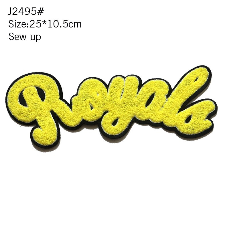 Angliška raidžių siuvinėjimo frazė PU oda dirbtinė oda 3D siuvinėjimas D kelių raštų lipdukas Drabužių bagažo lipdukas