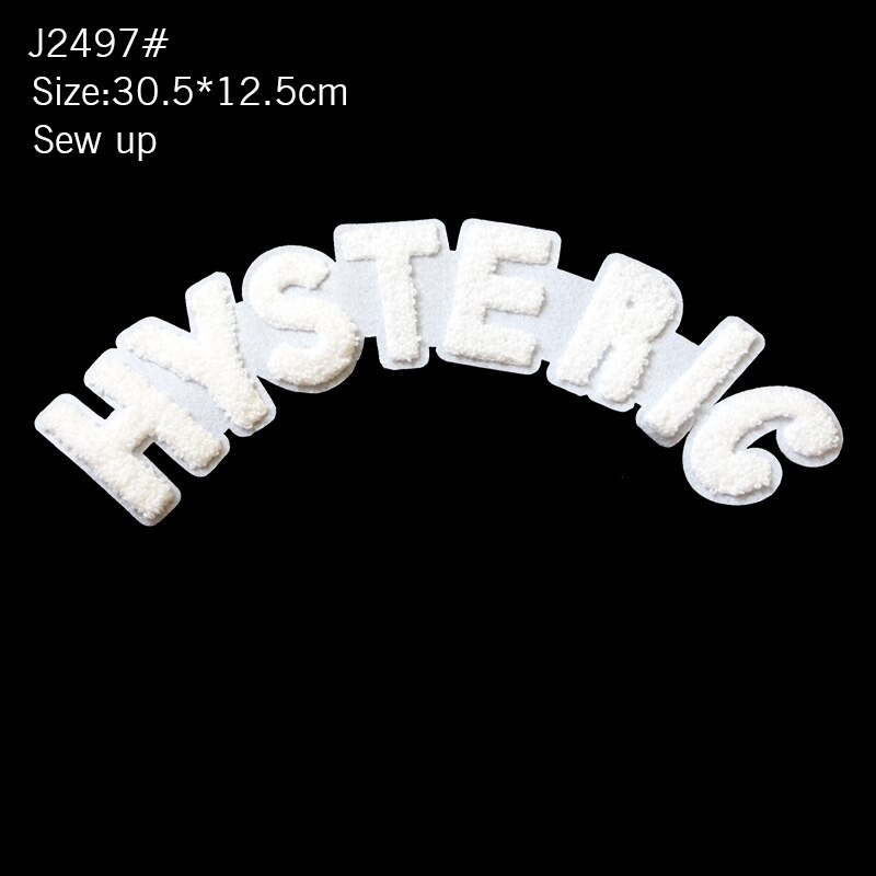 Angliška raidžių siuvinėjimo frazė PU oda dirbtinė oda 3D siuvinėjimas D kelių raštų lipdukas Drabužių bagažo lipdukas