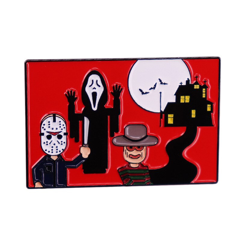 C3567 Emajlirane igle za lik za Noć vještica Broš iz horor filmova Odjeća Ruksak Značke za rever Modni nakit Dodaci Pokloni