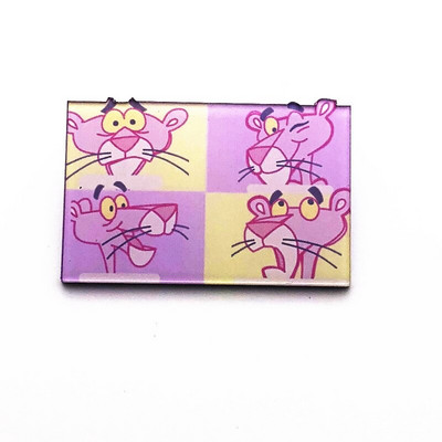 Naujas 1 vnt animacinis filmas Rožinė pantera akrilo sagės ženkliukų dekoravimo smeigtukas ant kuprinės Moteriški „pasidaryk pats“ drabužiai Sagės vaikiški segtukai