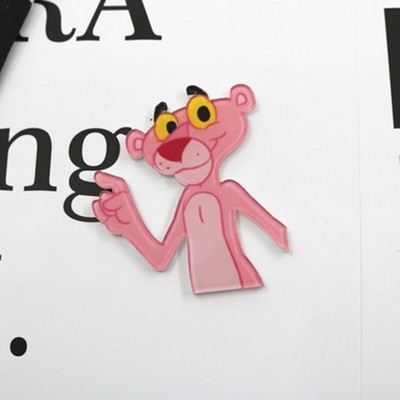 Naujas 1 vnt animacinis filmas Rožinė pantera akrilo sagės ženkliukų dekoravimo smeigtukas ant kuprinės Moteriški „pasidaryk pats“ drabužiai Sagės vaikiški segtukai