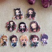 10/buc. Desen animat japonez Figurină de desene animate Artizanat Spate plat Rășini Arc Bricolaj Agraf de păr Accesorii pentru păr 2011271