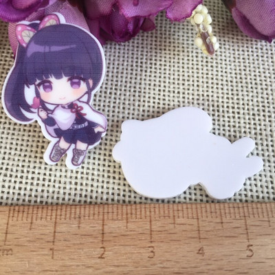 10/buc. Desen animat japonez Figurină de desene animate Artizanat Spate plat Rășini Arc Bricolaj Agraf de păr Accesorii pentru păr 2011271