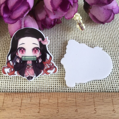 10/buc. Desen animat japonez Figurină de desene animate Artizanat Spate plat Rășini Arc Bricolaj Agraf de păr Accesorii pentru păr 2011271