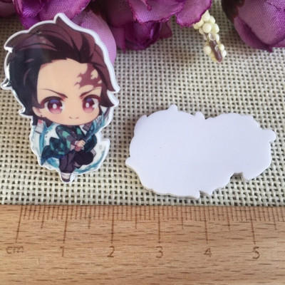 10/buc. Desen animat japonez Figurină de desene animate Artizanat Spate plat Rășini Arc Bricolaj Agraf de păr Accesorii pentru păr 2011271