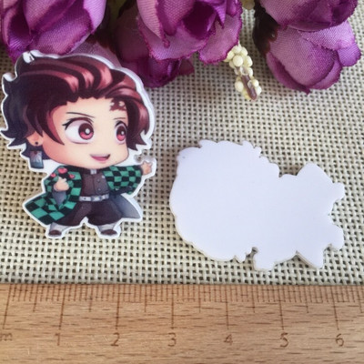 10/buc. Desen animat japonez Figurină de desene animate Artizanat Spate plat Rășini Arc Bricolaj Agraf de păr Accesorii pentru păr 2011271