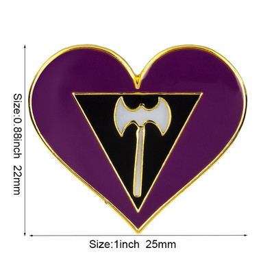 Vikerkaarekujuline südamekujuline uhkusemärk, nööpnõel, metallist märgid, dekoratiivsed prossinõelad riiete jaoks Prossi ehted