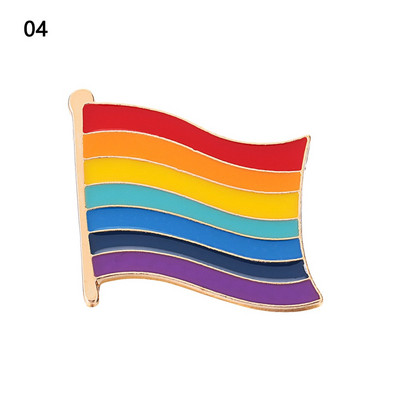 1kom Ponosna zastava duginih boja Značka od bijelog lima Podrška za lezbijke biseksualne transrodne osobe Simbol ikone pribadače Broš Dodaci za nakit