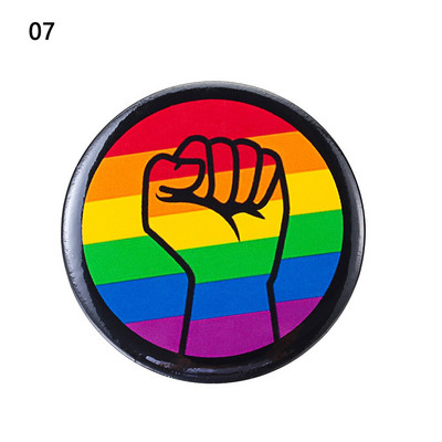 1kom Ponosna zastava duginih boja Značka od bijelog lima Podrška za lezbijke biseksualne transrodne osobe Simbol ikone pribadače Broš Dodaci za nakit