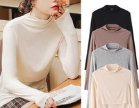 Jednobojna trudnička bluza s dugim rukavima i polo izrezom