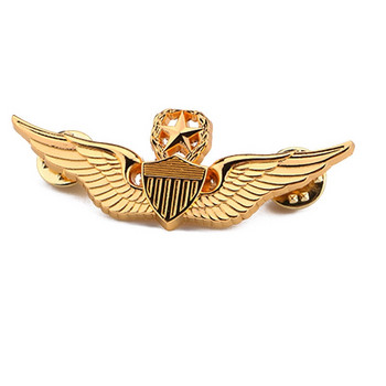 Винтидж армейски фенове Носталгични сувенири Генерал Втората световна война USAF Wings Военно командване Пилот Лейтенант Метални крила Метална значка Сувенир