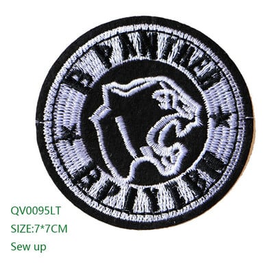 Kreslená dekoratívna okrúhla nášivka s futbalovými hviezdami a ikonou tigra, vyšívané nášivky pre DIY nažehľovacie odznaky na oblečenie, batoh