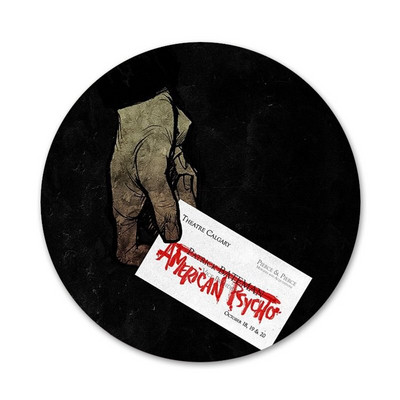 Americký psycho odznak brošňa špendlíky doplnky na oblečenie batoh dekorácia darček 58mm