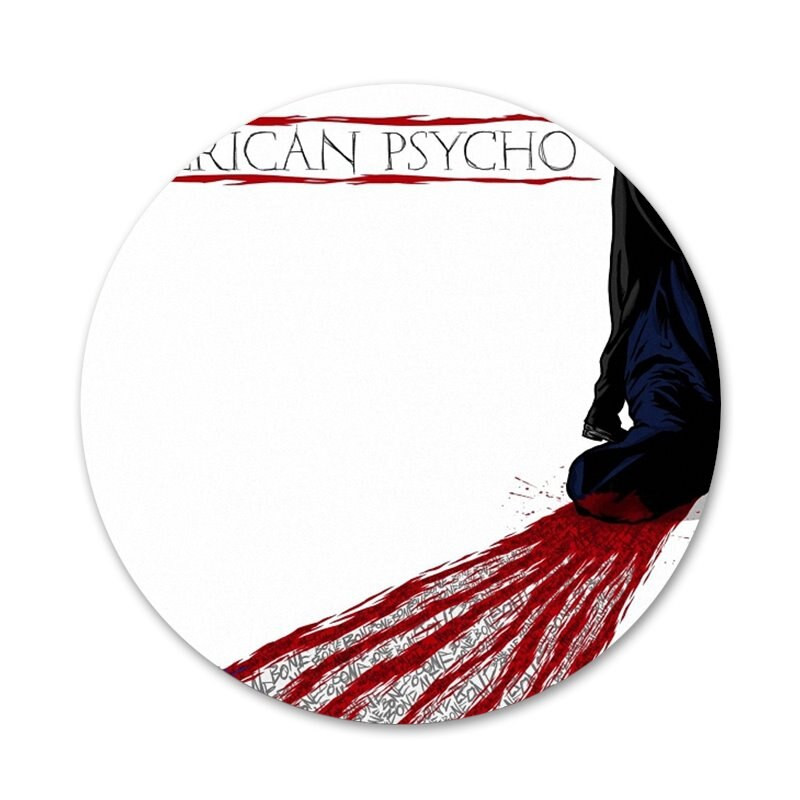 Americký psycho odznak brošňa špendlíky doplnky na oblečenie batoh dekorácia darček 58mm