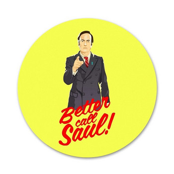 Better Call Saul Icons Pins Декорация на значки Брошки Метални значки за дрехи Декорация на раница 58 mm