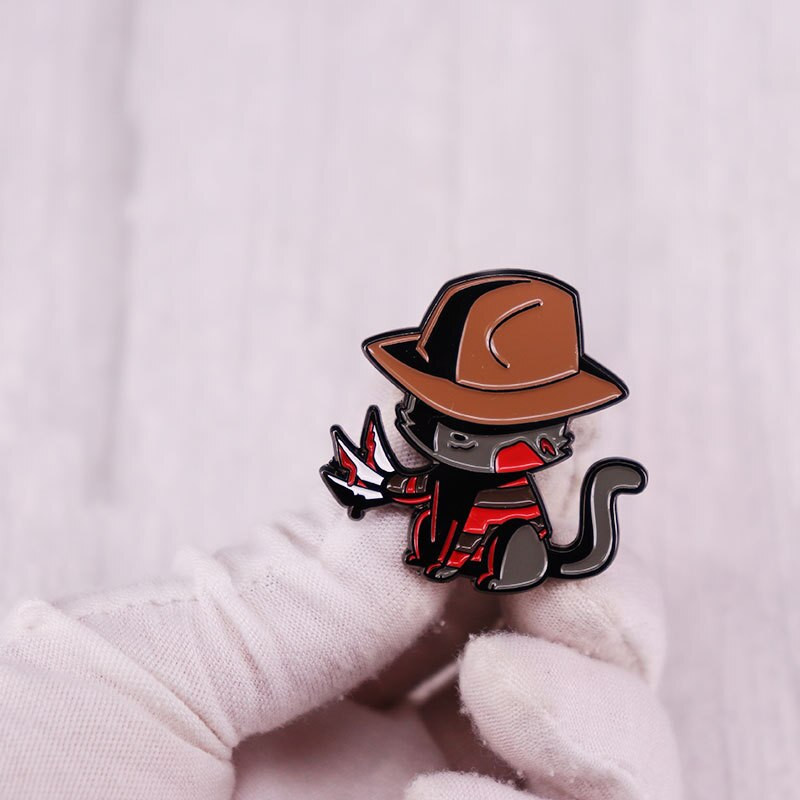 C1909 Horor film Mačka Tvrde emajlirane igle Broš Rever Ruksak Torbe Bedž Nakit za Noć vještica Pokloni