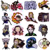 C3316 Demon Slayer Chibi emajl igla Prilagođeni broš Tanjirou Nezuko Zenitsu Inosuke Giyuu značka za rever Crtić Nakit Poklon