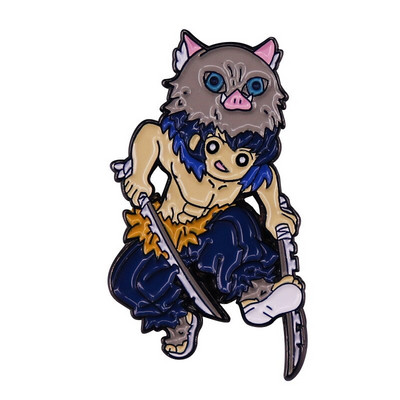 C3316 Demon Slayer Chibi emajl igla Prilagođeni broš Tanjirou Nezuko Zenitsu Inosuke Giyuu značka za rever Crtić Nakit Poklon