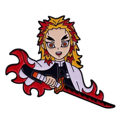 C3316 Demon Slayer Chibi emajl igla Prilagođeni broš Tanjirou Nezuko Zenitsu Inosuke Giyuu značka za rever Crtić Nakit Poklon