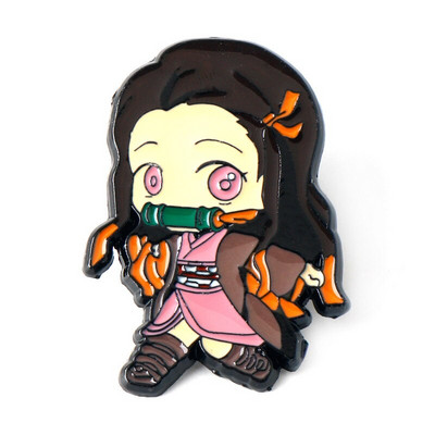 C3316 Demon Slayer Chibi emajl igla Prilagođeni broš Tanjirou Nezuko Zenitsu Inosuke Giyuu značka za rever Crtić Nakit Poklon