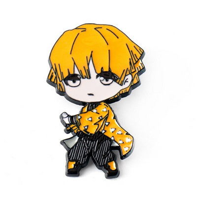 C3316 Demon Slayer Chibi emajl igla Prilagođeni broš Tanjirou Nezuko Zenitsu Inosuke Giyuu značka za rever Crtić Nakit Poklon