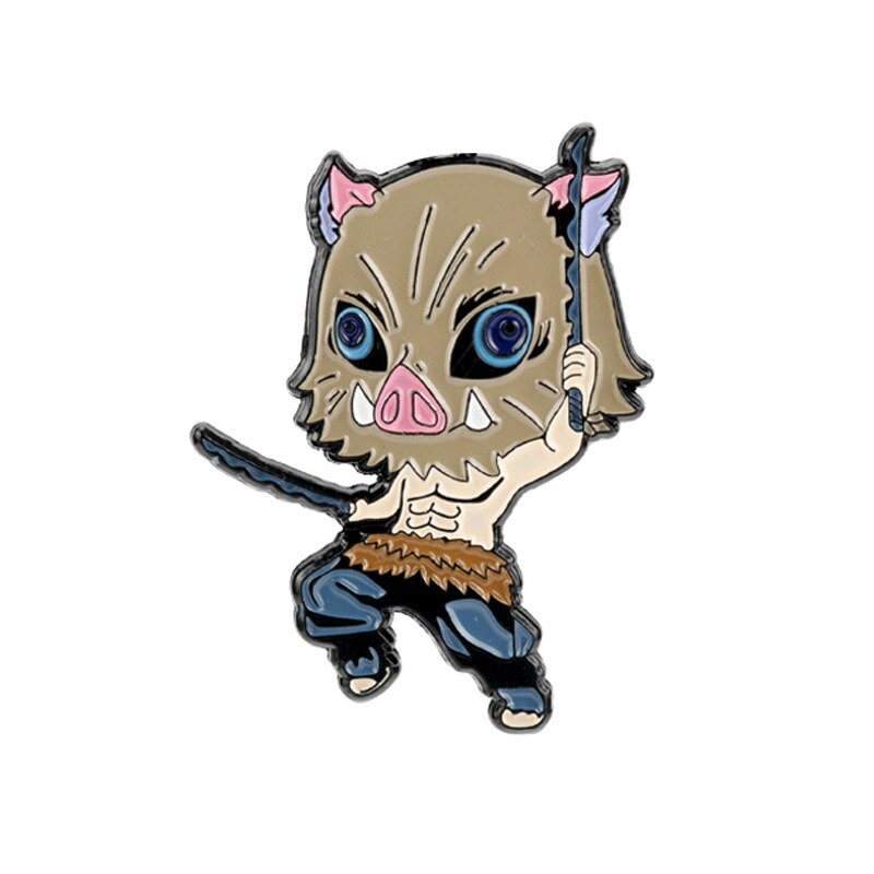 C3316 Demon Slayer Chibi emajl igla Prilagođeni broš Tanjirou Nezuko Zenitsu Inosuke Giyuu značka za rever Crtić Nakit Poklon