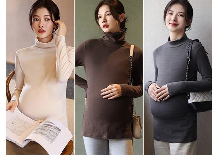 Kõrge kraega pluus rasedatele