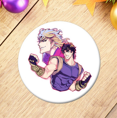 JoJos veidrad seiklusfilmi märgi pross Jotaro Kujo Jonathan Joestar Joseph Giorno Giovanna lapel Anime Pins seljakottide jaoks