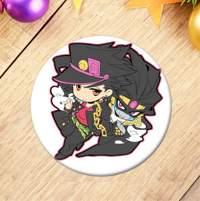 JoJos veidrad seiklusfilmi märgi pross Jotaro Kujo Jonathan Joestar Joseph Giorno Giovanna lapel Anime Pins seljakottide jaoks