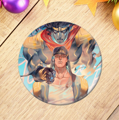 JoJos veidrad seiklusfilmi märgi pross Jotaro Kujo Jonathan Joestar Joseph Giorno Giovanna lapel Anime Pins seljakottide jaoks