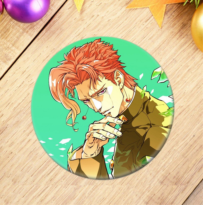JoJos veidrad seiklusfilmi märgi pross Jotaro Kujo Jonathan Joestar Joseph Giorno Giovanna lapel Anime Pins seljakottide jaoks